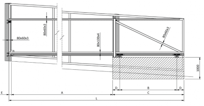 Cantilever hardware kit for sloping driveways