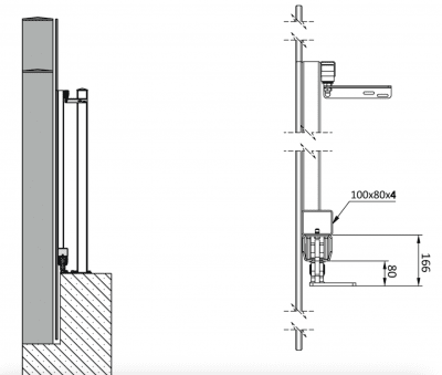 Cantilever hardware kit for sloping driveways
