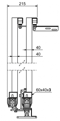 Teleskopisk skjutgrind tillbehör för upp till 4.25meter öppning