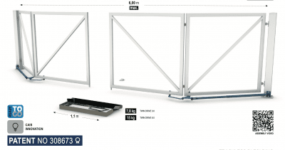 Vikgrind tillbehör för grindar upp till 6 meter öppning