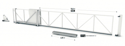 Skjutgrind tillbehör för grind upp till 10 meter